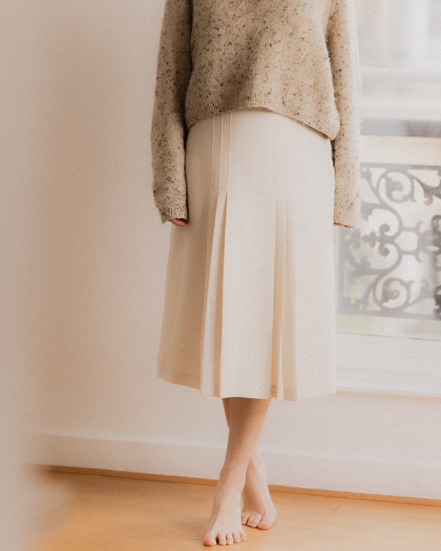 Long Pleated Skirt