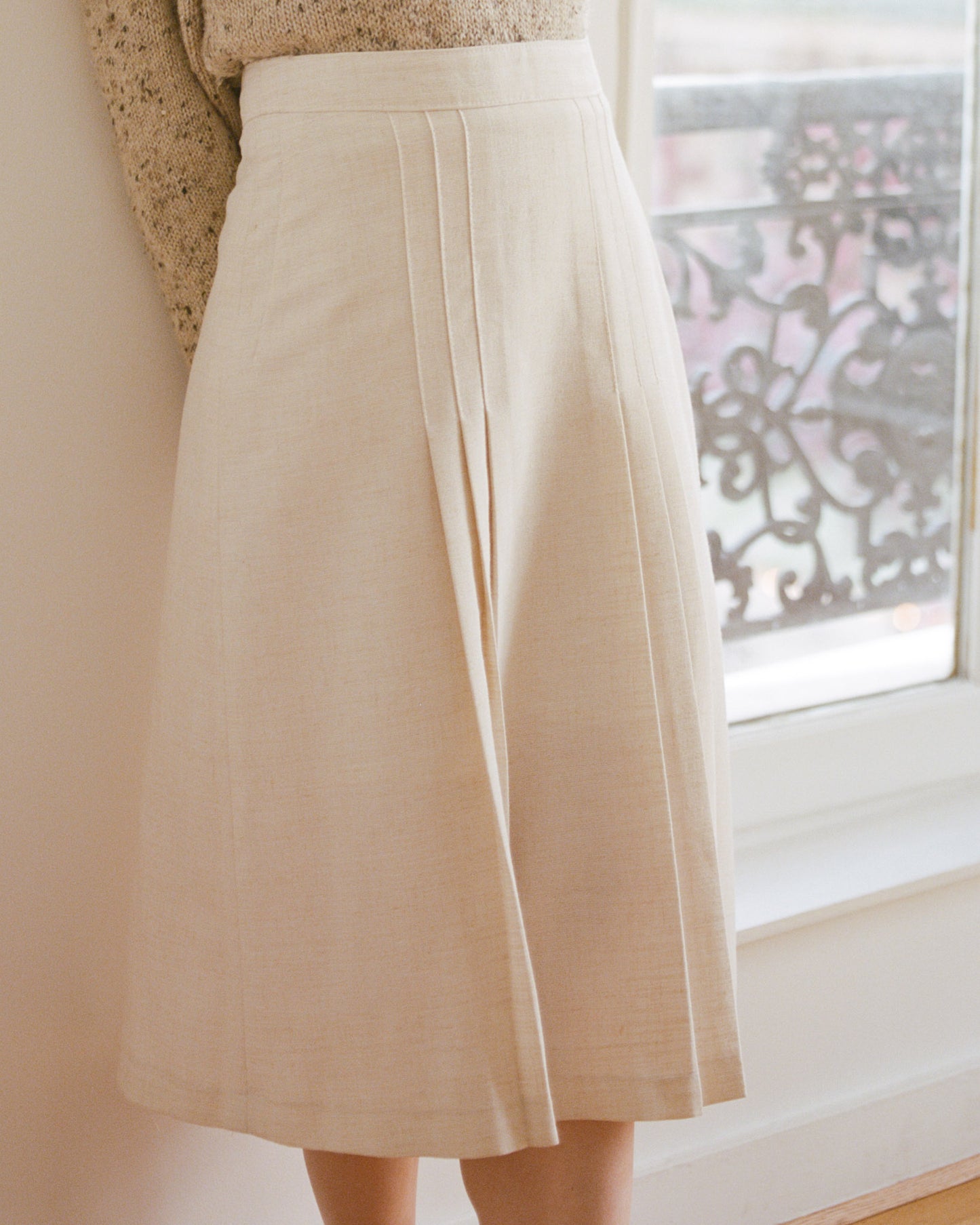 Long Pleated Skirt