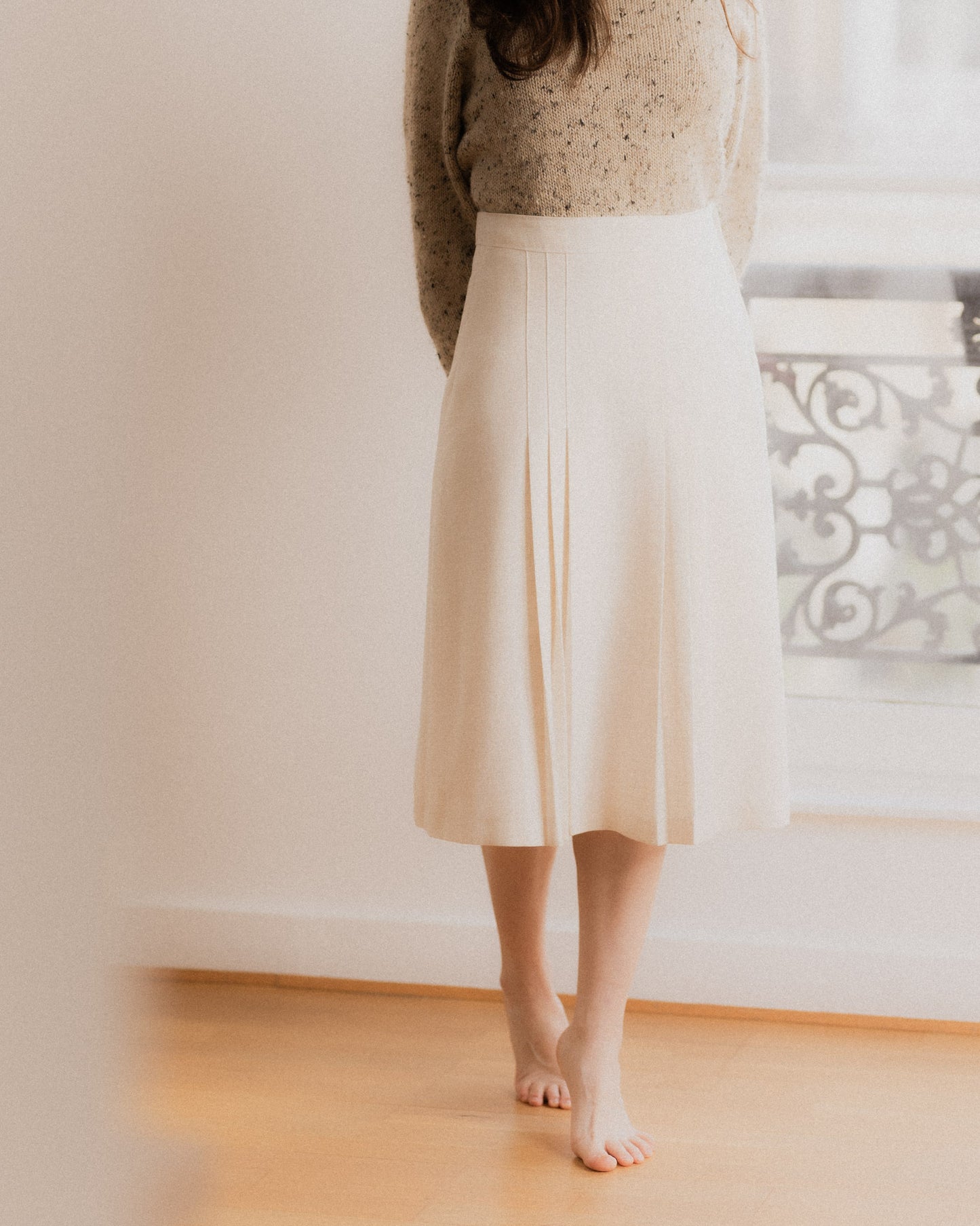 Long Pleated Skirt