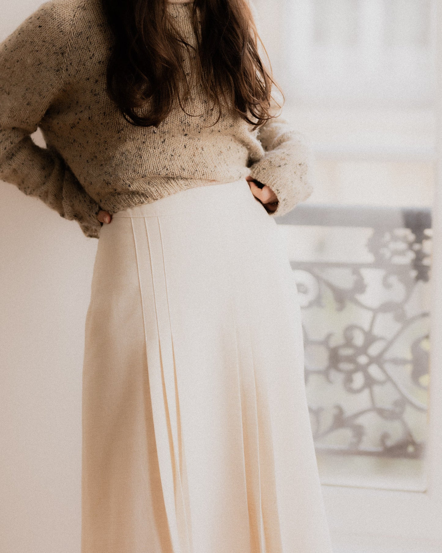 Long Pleated Skirt