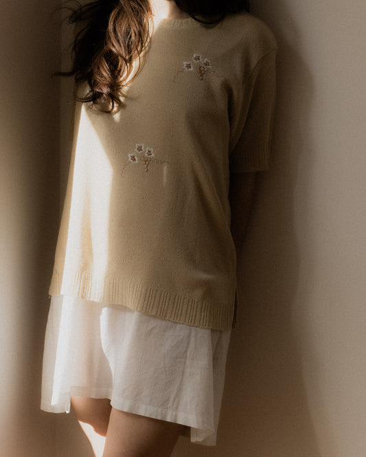 Flowery Knit Top
