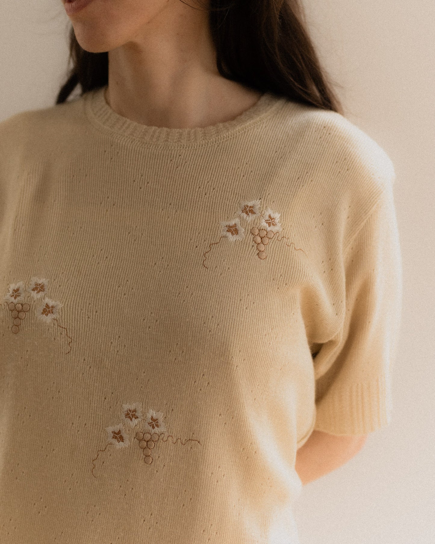 Flowery Knit Top
